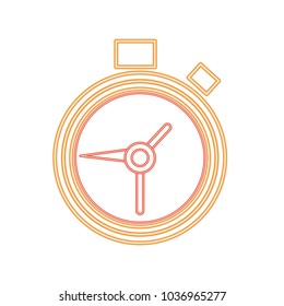 neon line chronometer object to control time countdown