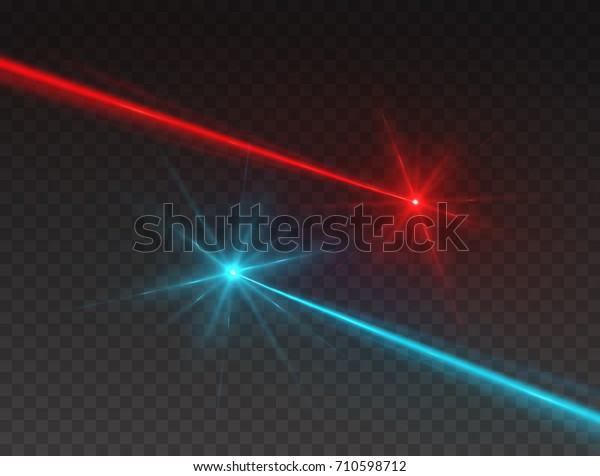 透明な背景にネオン線のターゲット効果 グローフラッシュと抽象的な赤と青の光線 お客様のデザインに適したベクターレーザーセキュリティビーム のベクター画像素材 ロイヤリティフリー