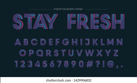 Neon Lines Artistic Font Design