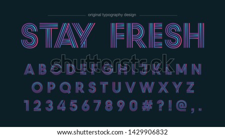 Neon Lines Artistic Font Design