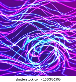 Neon lines background with glowing 80s retro synthwave style