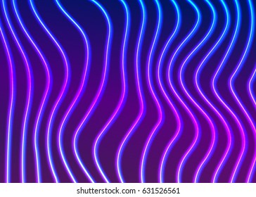 Neon lines background with glowing 80s retro vapor wave style