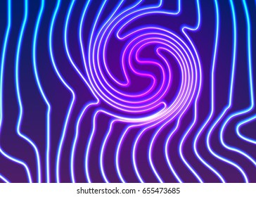 Neon lines background with glowing 80s retro vapor wave style