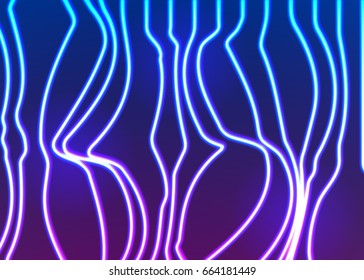 Neon lines background with glowing 80s retro vapor wave style