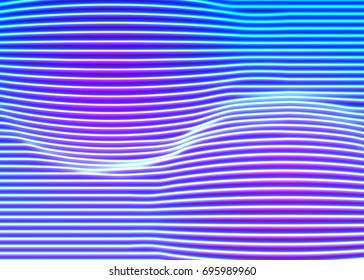 Neon lines background with glowing 80s retro vapor wave style