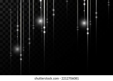 Neon lines. Beautiful light lines. Light effect design Decorative elements rays of light. On a transparent background.	
