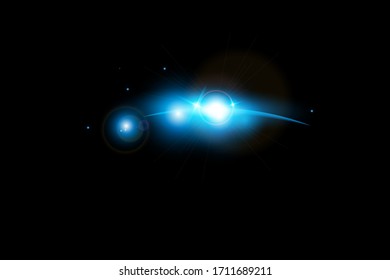 Neon lines blur when moving, flash vector effect, abstract lighting effects when exposed to light.