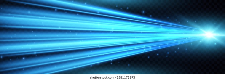 Neon lines moving light effect. Horizontal lines.Speed ​​of light.Vector illustration.EPS 10.