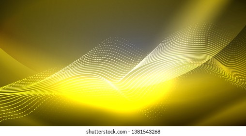 Linhas de néon brilhante fundo brilhante, vetor futurista techno template