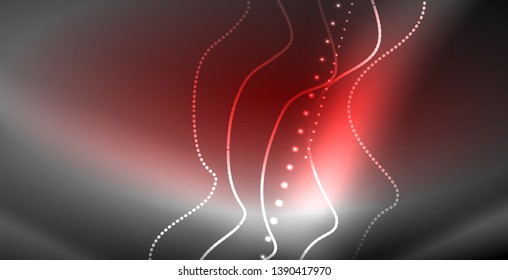 Neon lines shiny glowing background, vector futuristic techno template