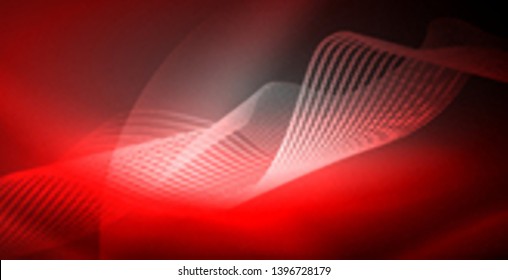 Neon lines shiny glowing background, vector futuristic techno template
