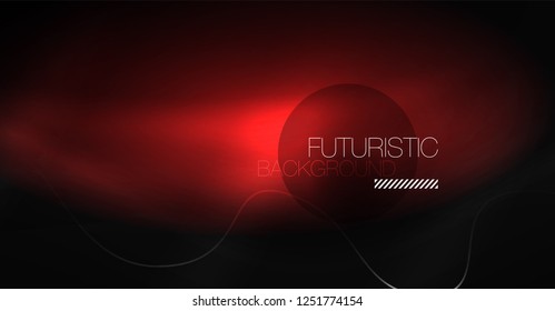 Neon lines wave background. Vector abstract composition