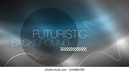 Neon lines wave background. Vector abstract composition