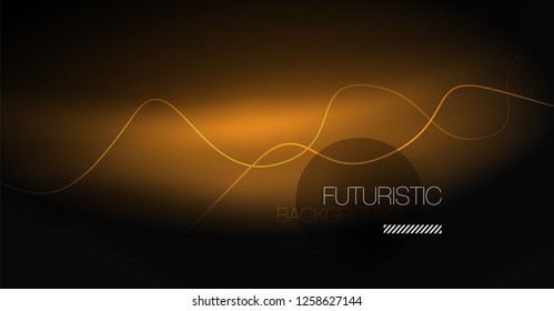 Neon lines wave background. Vector abstract composition