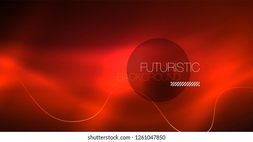 Neon lines wave background. Vector abstract composition