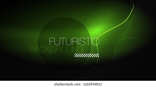Neon lines wave background. Vector abstract composition
