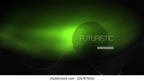 Neon lines wave background. Vector abstract composition