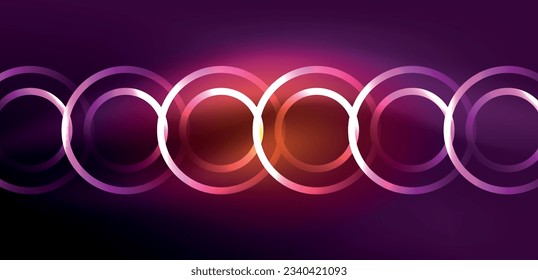 Neon lines and waves abstract background. Techno glowing neon shapes vector illustration for wallpaper, banner, background, landing page, wall art, invitation, prints, posters