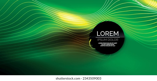 Neon lines and waves abstract background. Techno glowing neon shapes vector illustration for wallpaper, banner, background, landing page, wall art, invitation, prints, posters