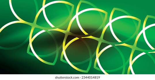 Neon lines and waves abstract background. Techno glowing neon shapes vector illustration for wallpaper, banner, background, landing page, wall art, invitation, prints, posters