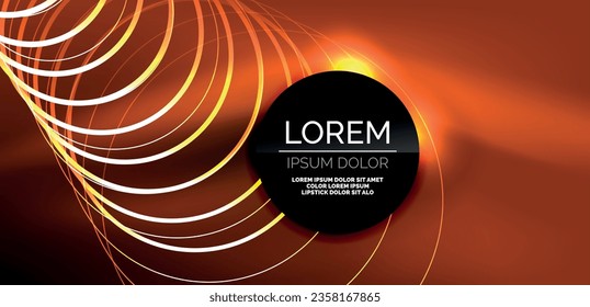 Neon lines and waves abstract background. Techno glowing neon shapes vector illustration for wallpaper, banner, background, landing page, wall art, invitation, prints, posters