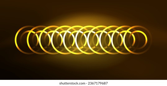 Neon lines and waves abstract background. Techno glowing neon shapes vector illustration for wallpaper, banner, background, landing page, wall art, invitation, prints, posters