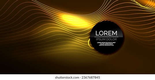 Neonlinien und Wellen abstrakter Hintergrund. Techno-leuchtende Neonformen Vektorgrafik für Tapeten, Banner, Hintergrund, Landungsseite, Tapete, Einladung, Drucke, Poster