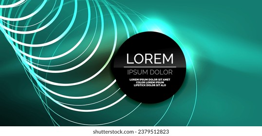 Neon lines and waves abstract background. Techno glowing neon shapes vector illustration for wallpaper, banner, background, landing page, wall art, invitation, prints, posters
