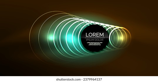 Neon lines and waves abstract background. Techno glowing neon shapes vector illustration for wallpaper, banner, background, landing page, wall art, invitation, prints, posters