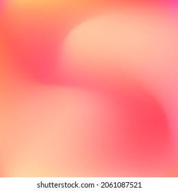 Fondo de degradado vibrante Neon Liquid Yellow Sunrise. Brillante Orange Flow Trendy Curve Swirl Gradient Mesh. Fondo de acuarela de color de color pastel cálido. Imagen de diseño rojo del fluido rosa del atardecer.