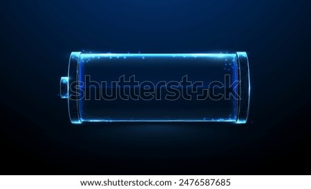 Neon lithium battery glowing icon. Recharging power energy technology. Vector illustration