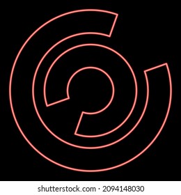 Neon load red color vector illustration image flat style light