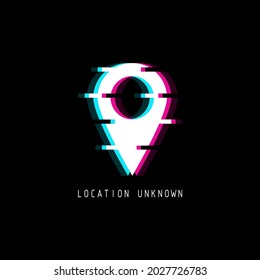 neon location icon for editing