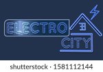 Neon logo for electrical industry