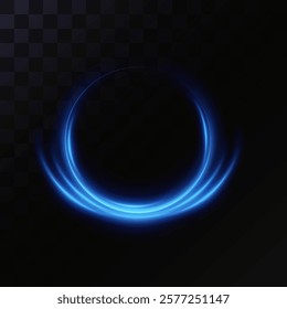 Neon magic circle.Futuristic light circle for background.Light frame.Vector.Magic portal.