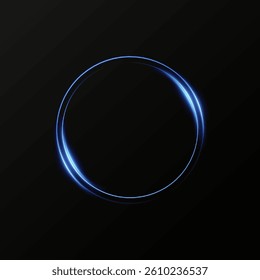 Neon magic circle.Futuristic light circle for background.Light frame.Vector.Magic portal. 