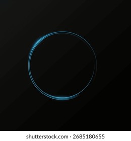 Círculo mágico de neón. Círculo de luz futurista para fondo. Marco de luz. Vector. Portal mágico.	