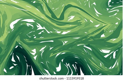 Neon marble texture. Vector Hand drawn artwork on water. Liquid paint pattern. Abstract colorful background in ebru suminagashi technique