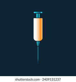 Neon Medical Icon Spritze Vektordesign