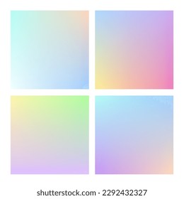 Neon mesh gradient set colorful abstract vector backgrounds. Vector design with pastel color of the rainbow for website, banner, poster, backdrop