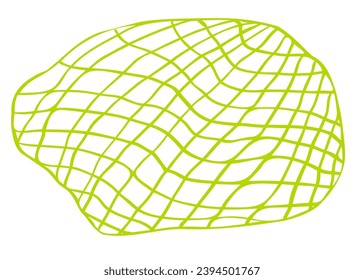 malla de neón en vector. imitación de un objeto 3D volumétrico. objetos para el diseño de una aplicación web de empaquetado de productos de animación.