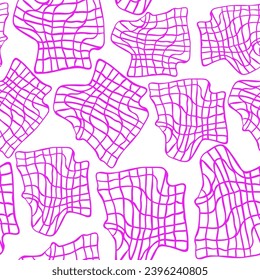 neon mesh in vector. imitation of a volumetric 3D object. objects for the design of an animation product packaging website application.