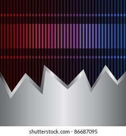 Neon and metal background. Vector illustration. eps10