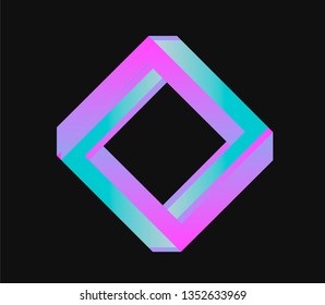 Neon Mobius Strip Moebius Band Loop Stock Vector (Royalty Free ...