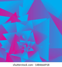 Neon Modern Contemporary Art Minimal Absract Geometric Gradient Pattern with Fluorescent Color Graphic Shapes Elements of Triangle