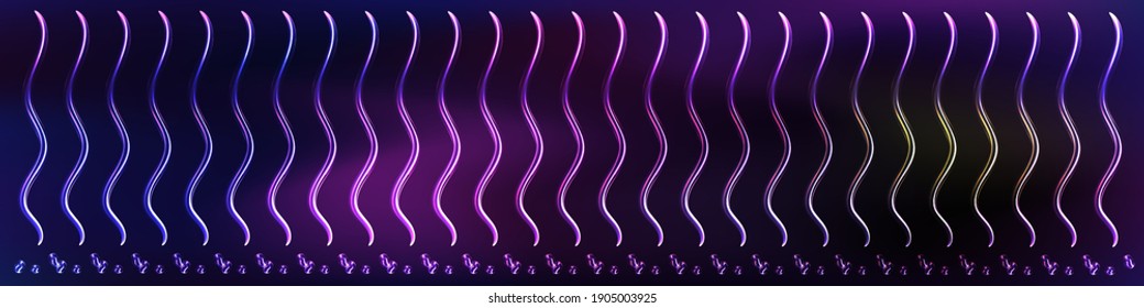 neon monochrome wavy glow stock vector background