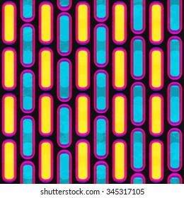 Neon mosaic. Seamless pattern.
