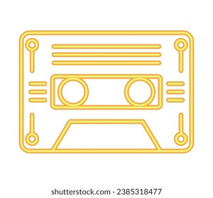 neon music cassette illustration design