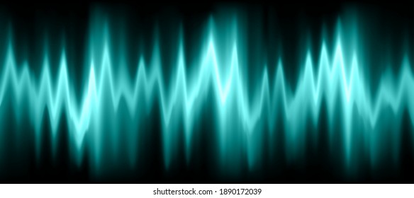 Neon music equalizer, magnetic or sonic wave techno vector background. Sound audio wave frequency flow. Neon effect waveform, sonic equalizer visual wavelength illuminated dynamic flow. Voice diagram.