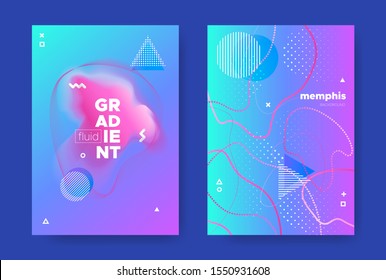 Neon Music Flyers. Nightclub Party Background. Graphic Abstract Pattern. Pink Flow Cover. Hipster Music Banner. Electronic Sound Background. Memphis Pattern. Purple Liquid Cover. Music Poster.